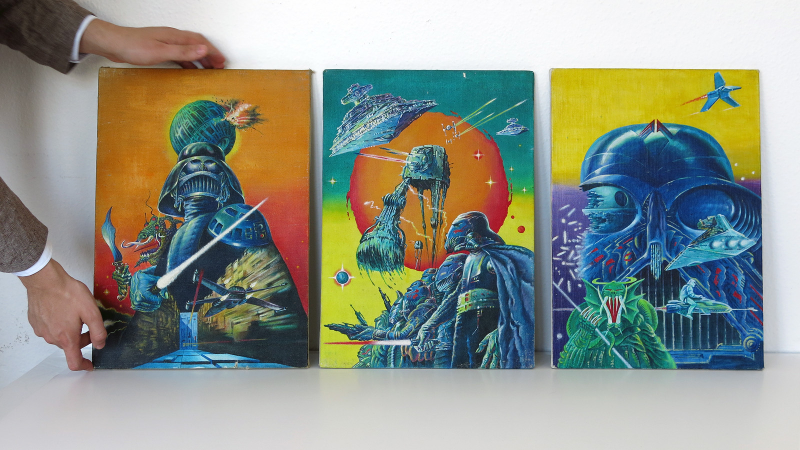 Illustration for article titled Öldöklő küzdelemben kelt el 9,5 millióért Helényi Star Wars-trilógiája